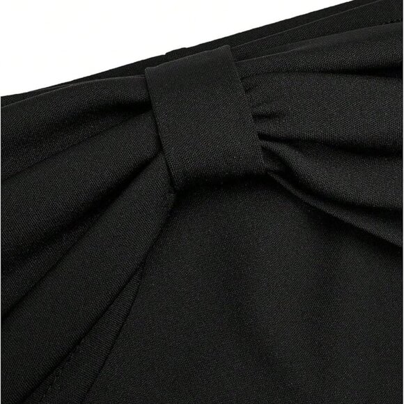 👗 NWT Black Off The Shoulder Ruched A-Line Dress - Size XXL 👗 - Picture 3 of 5